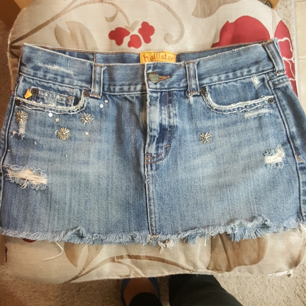 Denim mini skirt by Hollister